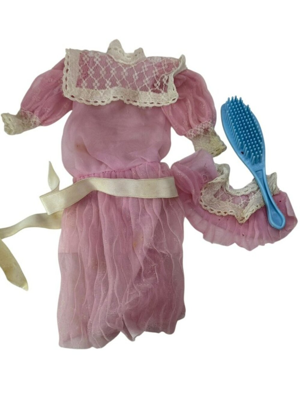 Vintage Mattel Heart Family Pink Dress Dresses for Mom/Mother & Baby + Blue Comb